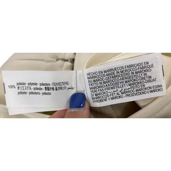 Zara Womens Satin Midi Skirt XL Ivory Zw Collection Back slit 2396/925 NWT - Picture 10 of 16